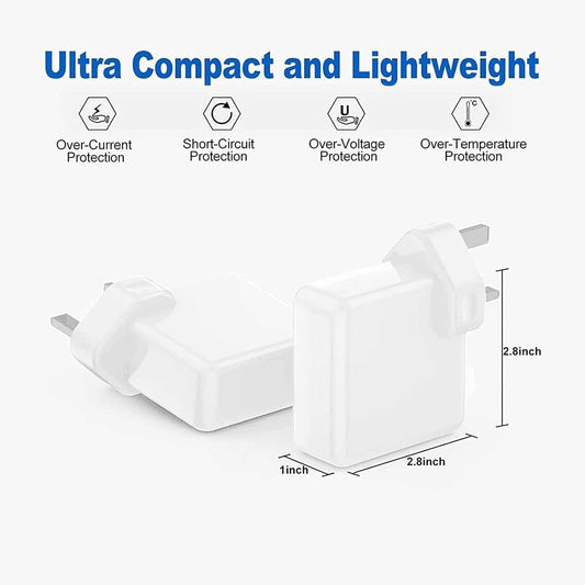 45W MagSafe 2 MacBook Air Charger | T-Tip Power Adapter | Compatible with MacBook Air 11" & 13" (2012–2017) | Models A1436, A1465, A1466 | LED Charging Indicator | 12-Month Warranty