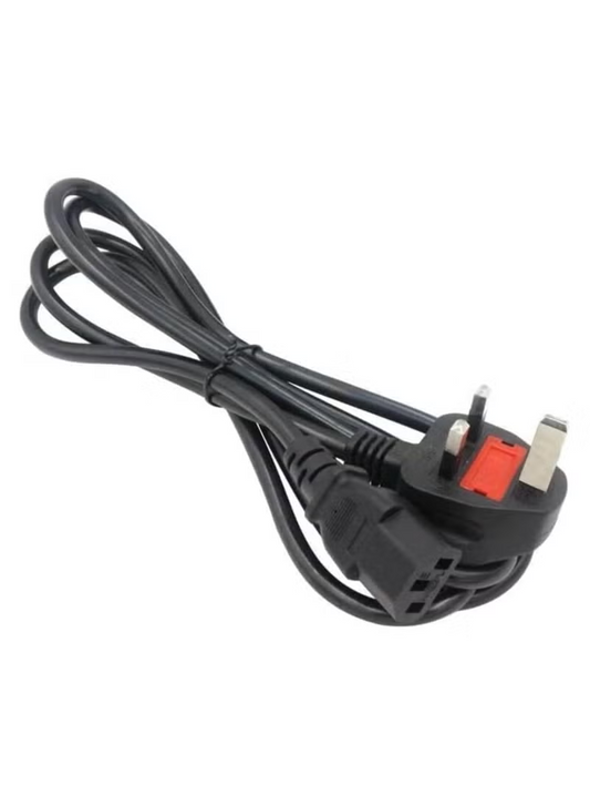 UK 3 Pin Power Cable 1.5m | IEC C13 | For PC, Monitor, Printer, TV, UPS | With Fuse