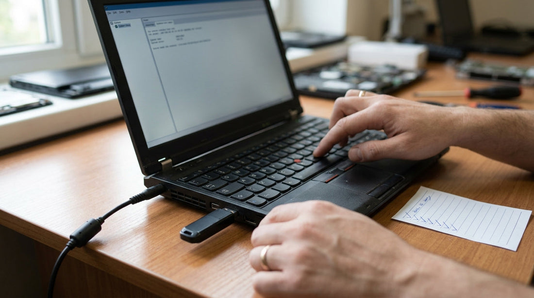 Testing a second-hand laptop keyboard and ports before buying in UAE