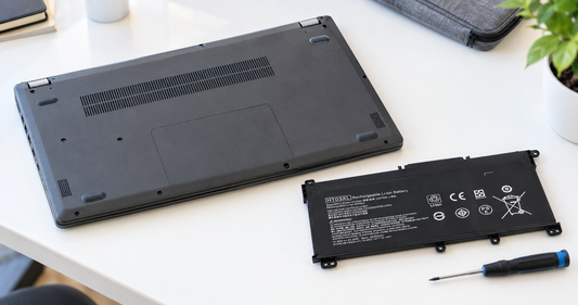 HP laptop internal battery replacement HT03XL CS03XL - Top Tech UAE