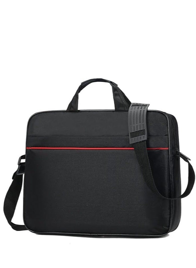 15 inch laptop bag with shoulder strap black red - Top Tech UAE