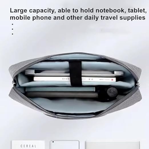 Laptop Carry Bag 14 & 15.6 Inch | Slim Water-Resistant Sleeve | Shockproof Padded Protection | Detachable Shoulder Strap & Handle | Compatible with MacBook, Dell, HP, Lenovo, ASUS | Grey, Black, Blue