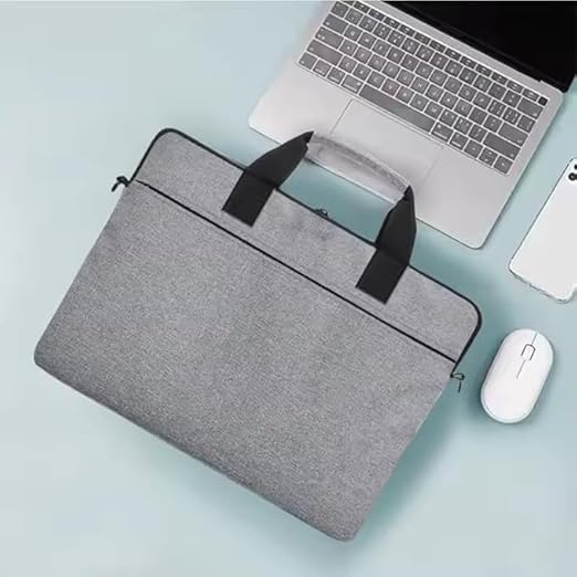 Laptop Carry Bag 14 & 15.6 Inch | Slim Water-Resistant Sleeve | Shockproof Padded Protection | Detachable Shoulder Strap & Handle | Compatible with MacBook, Dell, HP, Lenovo, ASUS | Grey, Black, Blue