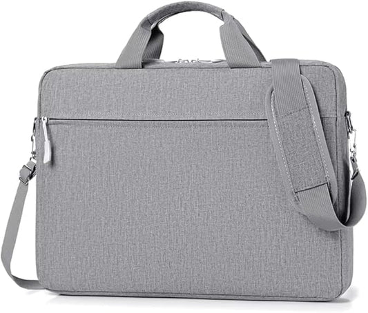 Laptop Carry Bag 14 & 15.6 Inch | Slim Water-Resistant Sleeve | Shockproof Padded Protection | Detachable Shoulder Strap & Handle | Compatible with MacBook, Dell, HP, Lenovo, ASUS | Grey, Black, Blue