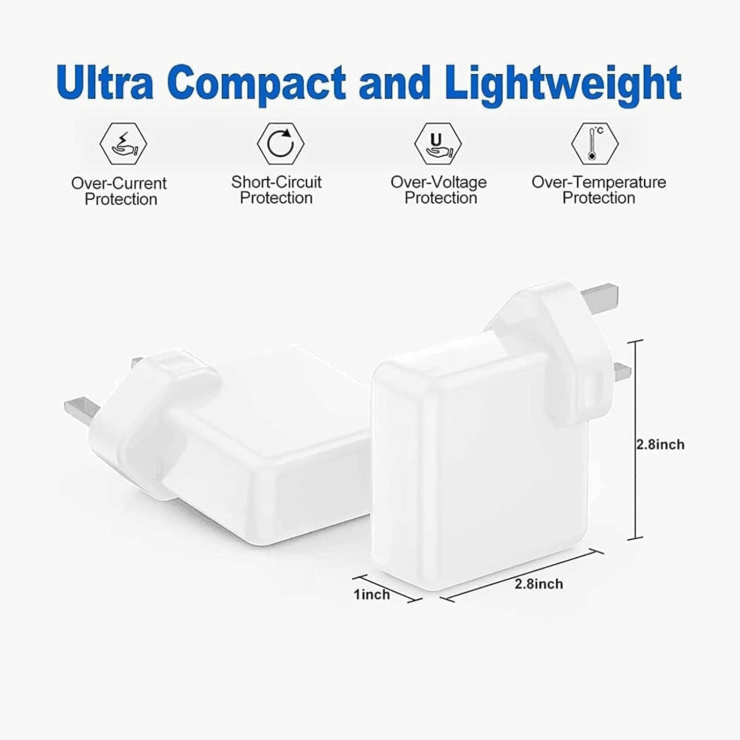 45W MagSafe 2 MacBook Air Charger | T-Tip Power Adapter | Compatible with MacBook Air 11" & 13" (2012–2017) | Models A1436, A1465, A1466 | LED Charging Indicator | 12-Month Warranty