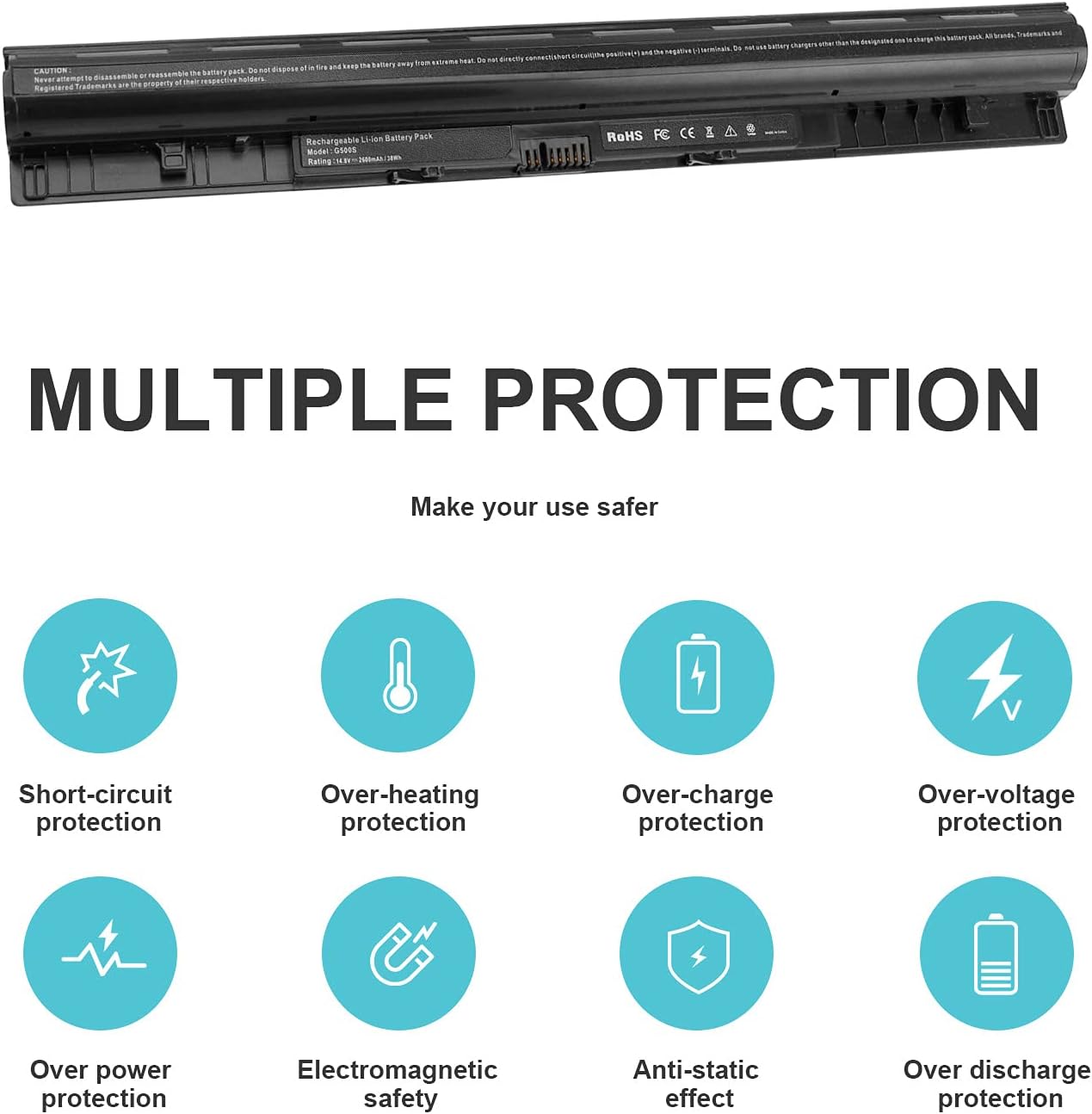 Lenovo G400s G50 Series Replacement Battery L12L4E01 | 2600mAh 14.8V | G50-70 G50-80 Z710 Compatible