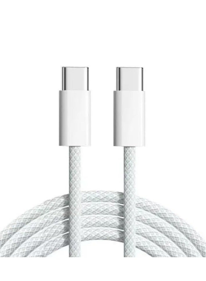 USB-C to USB-C braided cable 60W for iPhone 15 16 - Top Tech UAE