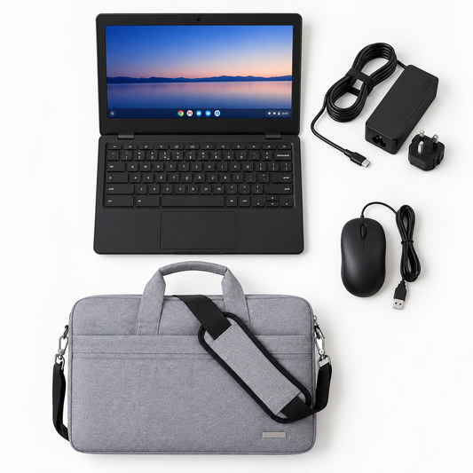 Dell Chromebook 3100 bundle with charger, mouse and laptop bag – Top Tech UAE