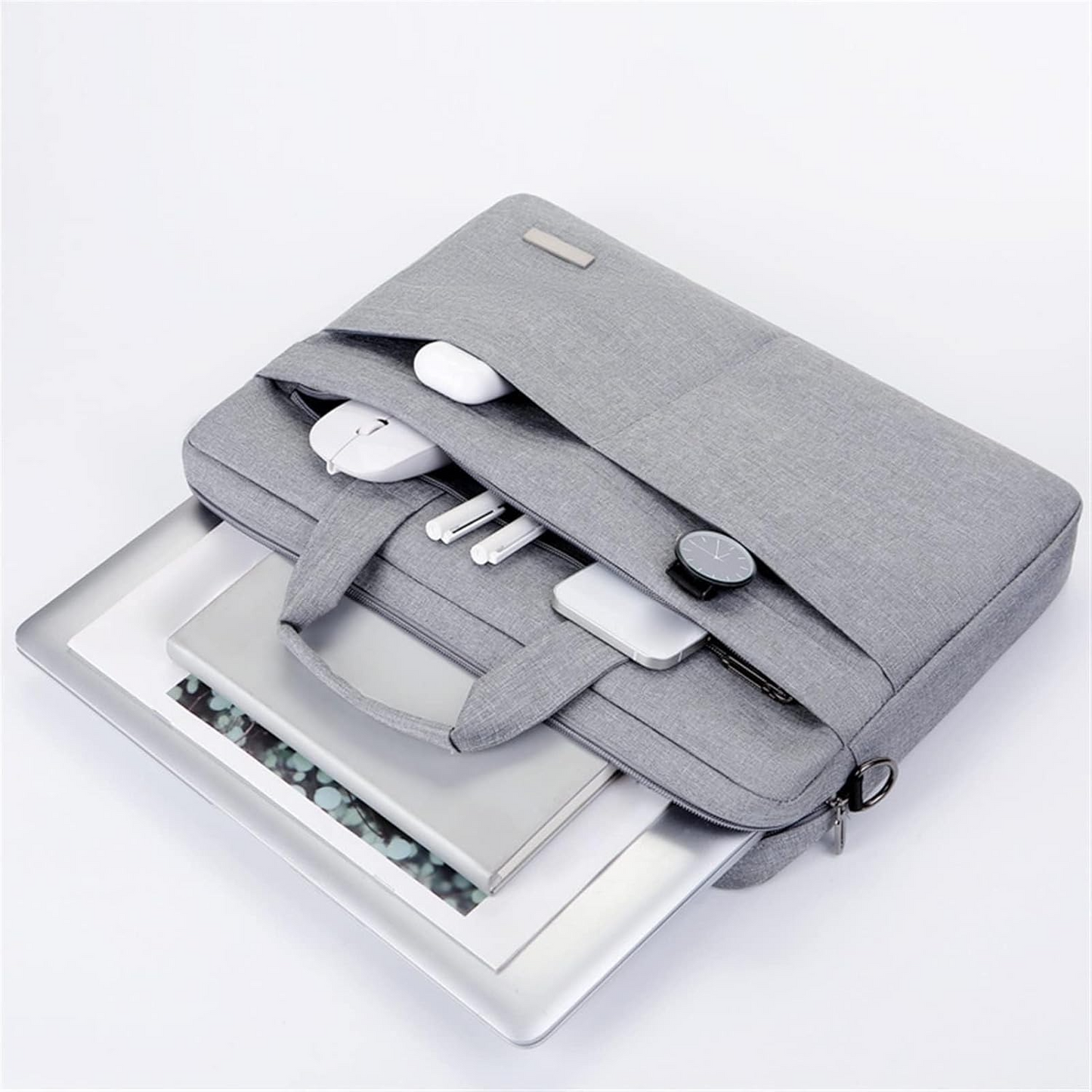 16.1" Laptop Sleeve Bag | Water-Resistant Oxford Cloth | Shoulder Strap | Fits 13-15.6" Laptops