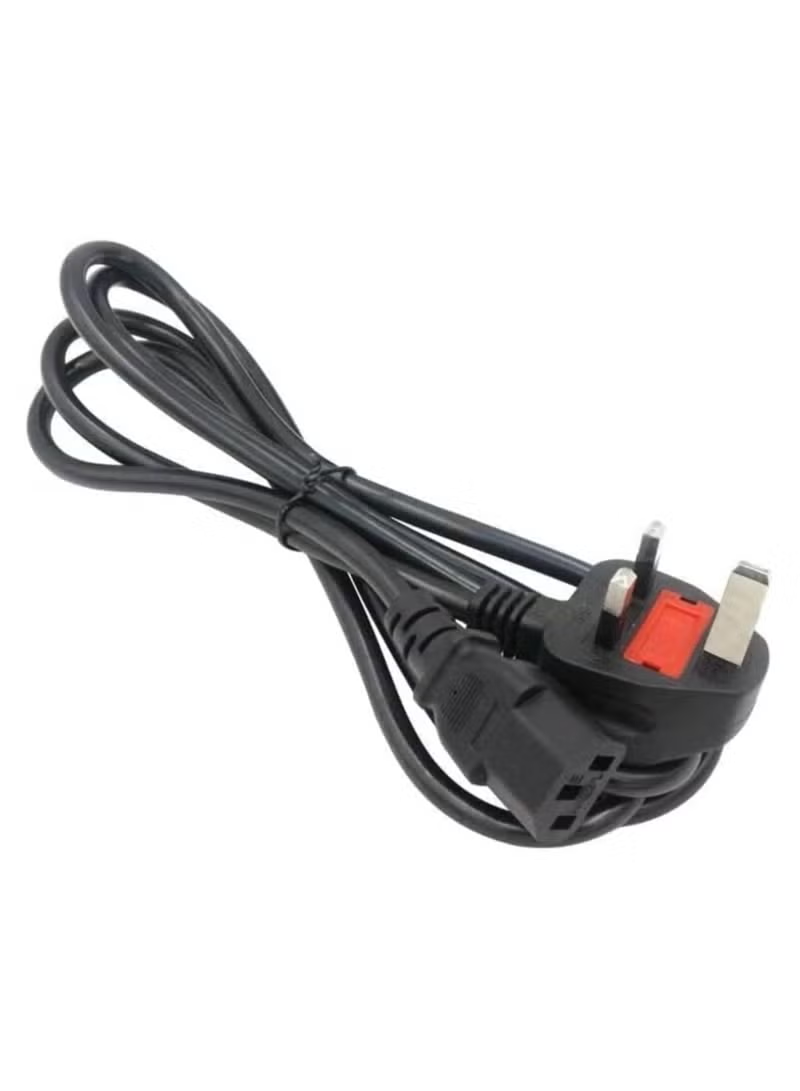 UK 3 Pin Power Cable 1.5m | IEC C13 | For PC, Monitor, Printer, TV, UPS | With Fuse