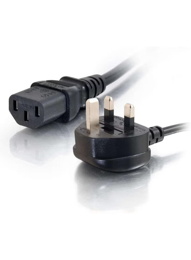 UK 3 Pin Power Cable 1.5m | IEC C13 | For PC, Monitor, Printer, TV, UPS | With Fuse