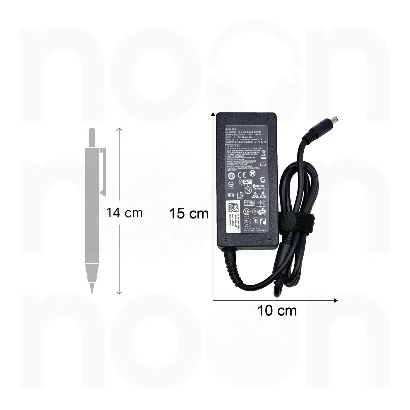 65W Dell Laptop Charger Adapter | Inspiron 3567 5567 XPS | 19.5V 3.34A | 4.5mm x 3.0mm | G6J41 MGJN9 | UAE